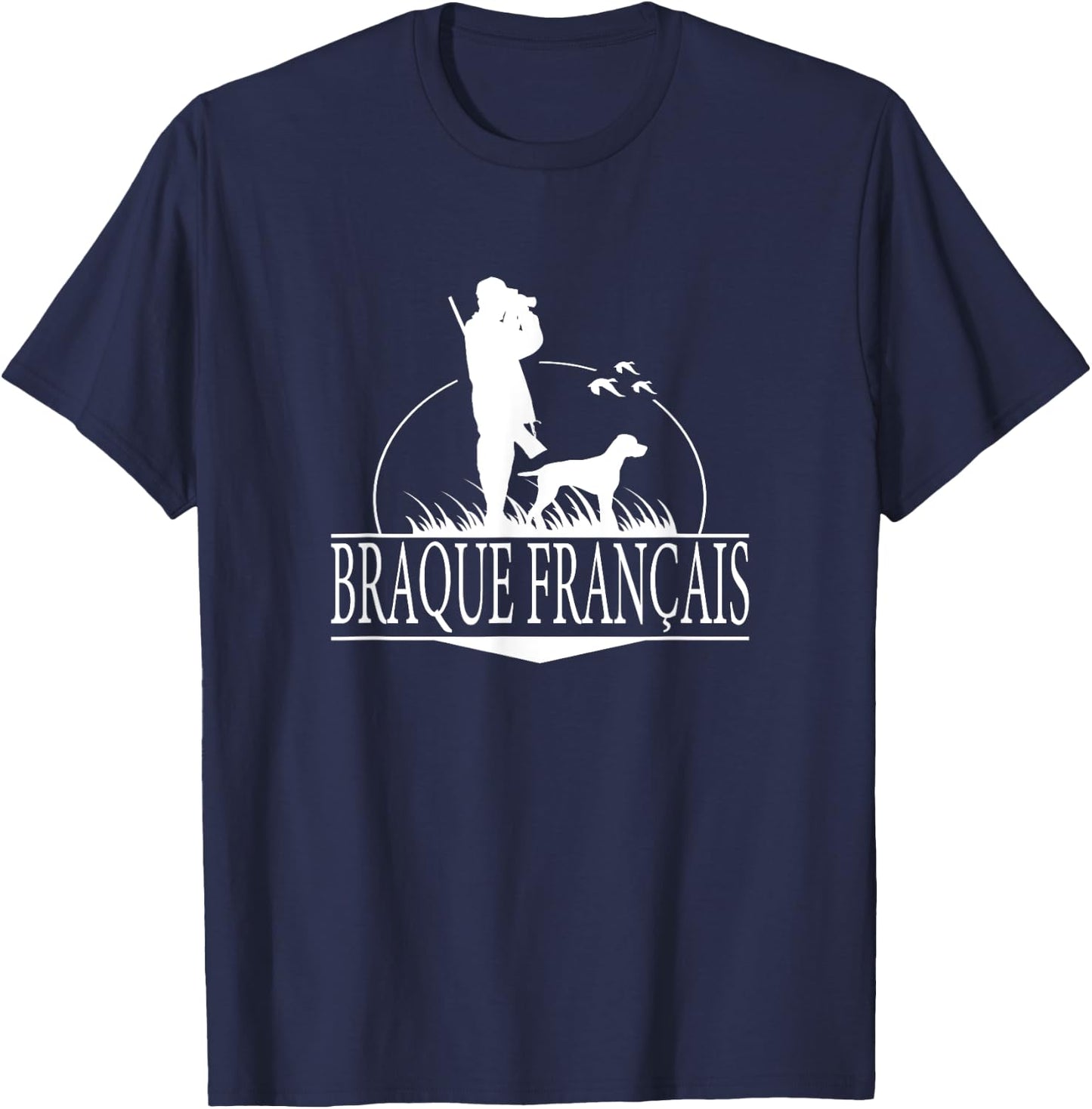 Braque Francais Hunting Dogs T-Shirt - T-Shirt | Navy