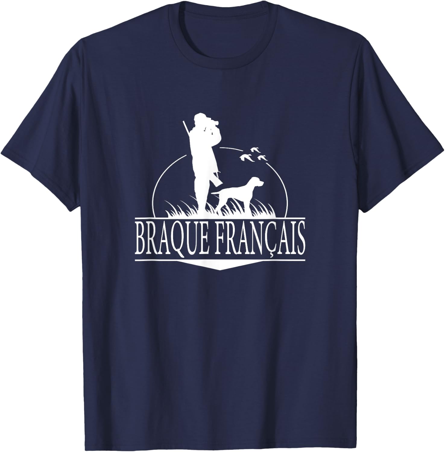Braque Francais Hunting Dogs T-Shirt - T-Shirt | Navy