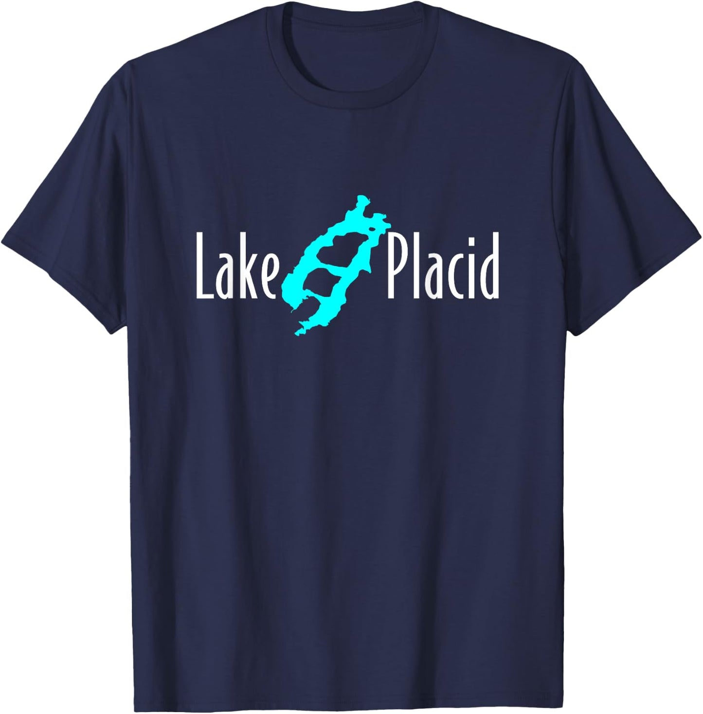 Minimalist Lake Placid - New York T-Shirt - T-Shirt | Navy