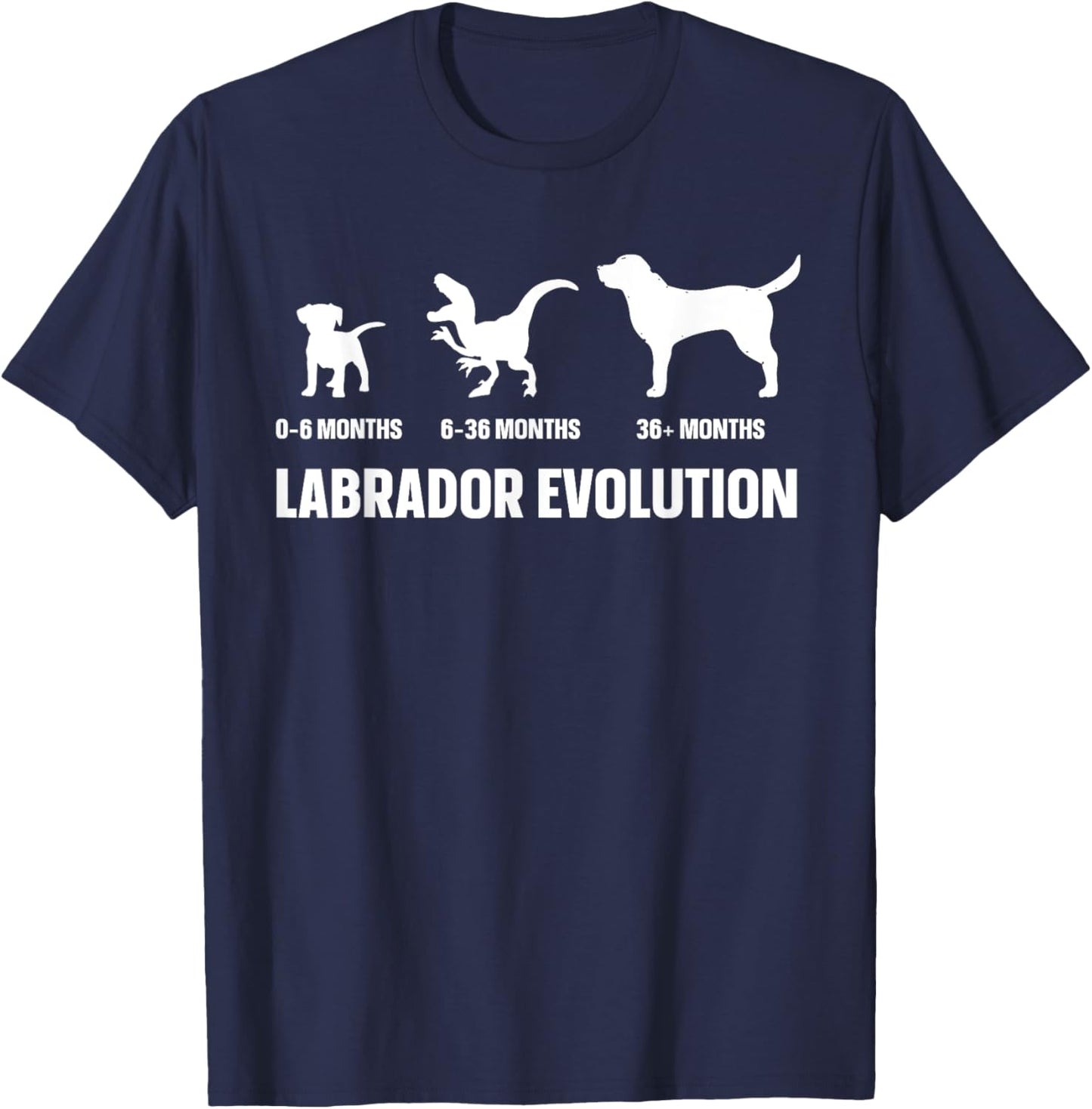 Labrador Evolution Design for a Labrador Owner T-Shirt - T-Shirt | Navy