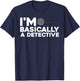 Funny Detective Art Women Kids True Crime Morbid Spy T-Shirt - T-Shirt | Navy
