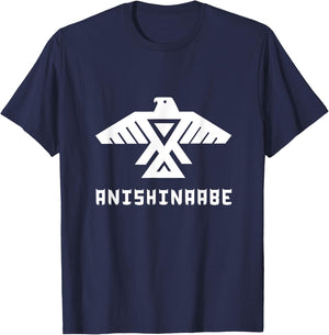 Anishinaabe First Nations Thunderbird, Ojibwe Indigenous T-Shirt - T-Shirt | Navy