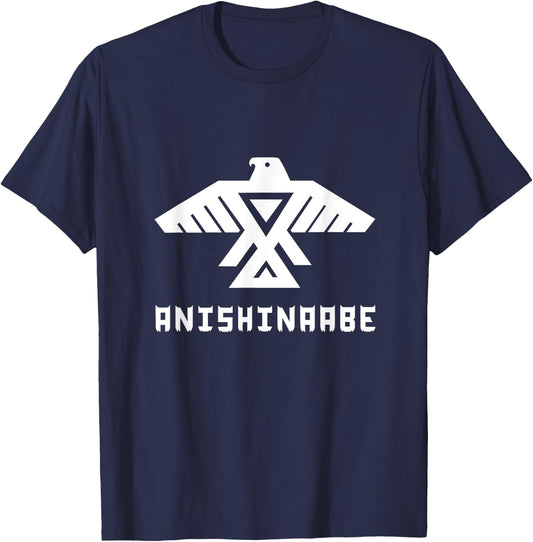 Anishinaabe First Nations Thunderbird, Ojibwe Indigenous T-Shirt - T-Shirt | Navy