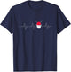 Cardio Drumming Heartbeat Fitness Class Gym Workout Exercise T-Shirt - T-Shirt | Navy