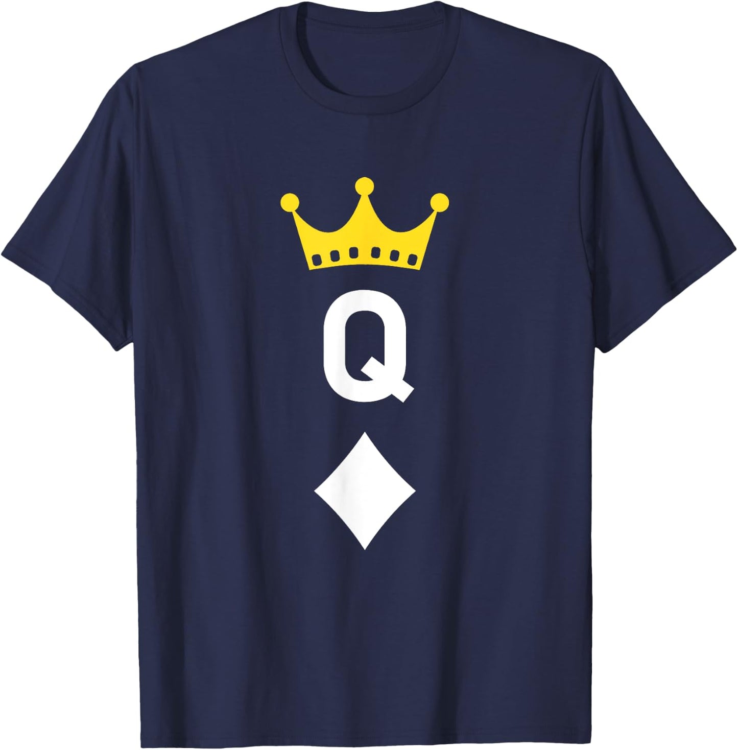 Playing Card Queen of Diamonds T-Shirt - T-Shirt | Navy