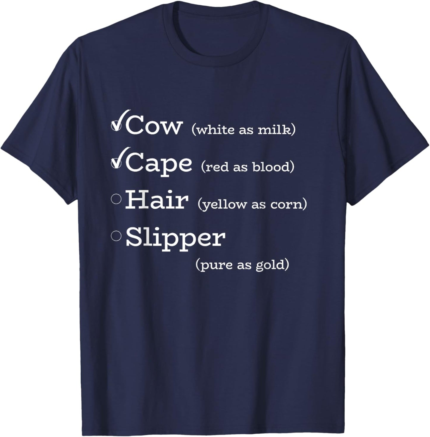 Cow Cape Hair Slipper Musical Theatre T-Shirt - T-Shirt | Navy