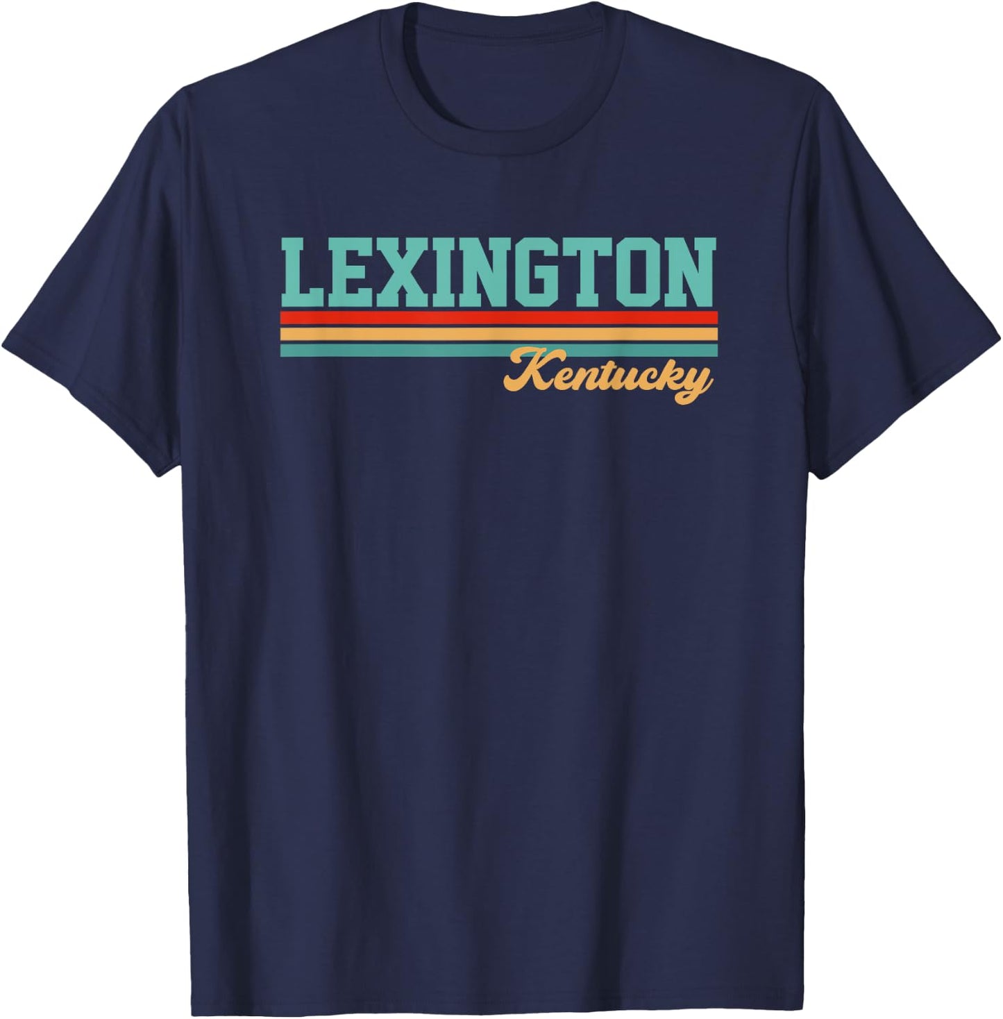 Retro Lexington Kentucky T-Shirt - T-Shirt | Navy