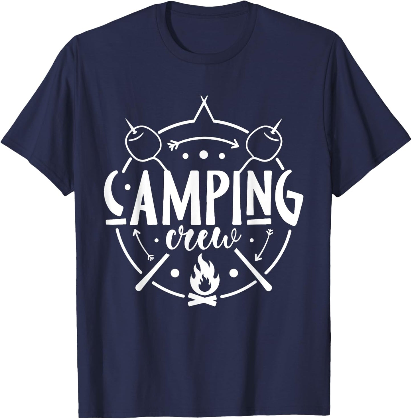 Camping Matching Design for Family Camper Group Camping Crew T-Shirt - T-Shirt | Navy