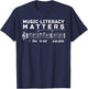 Music Literacy Matters I Like to Eat Puppies T-Shirt - T-Shirt | Navy