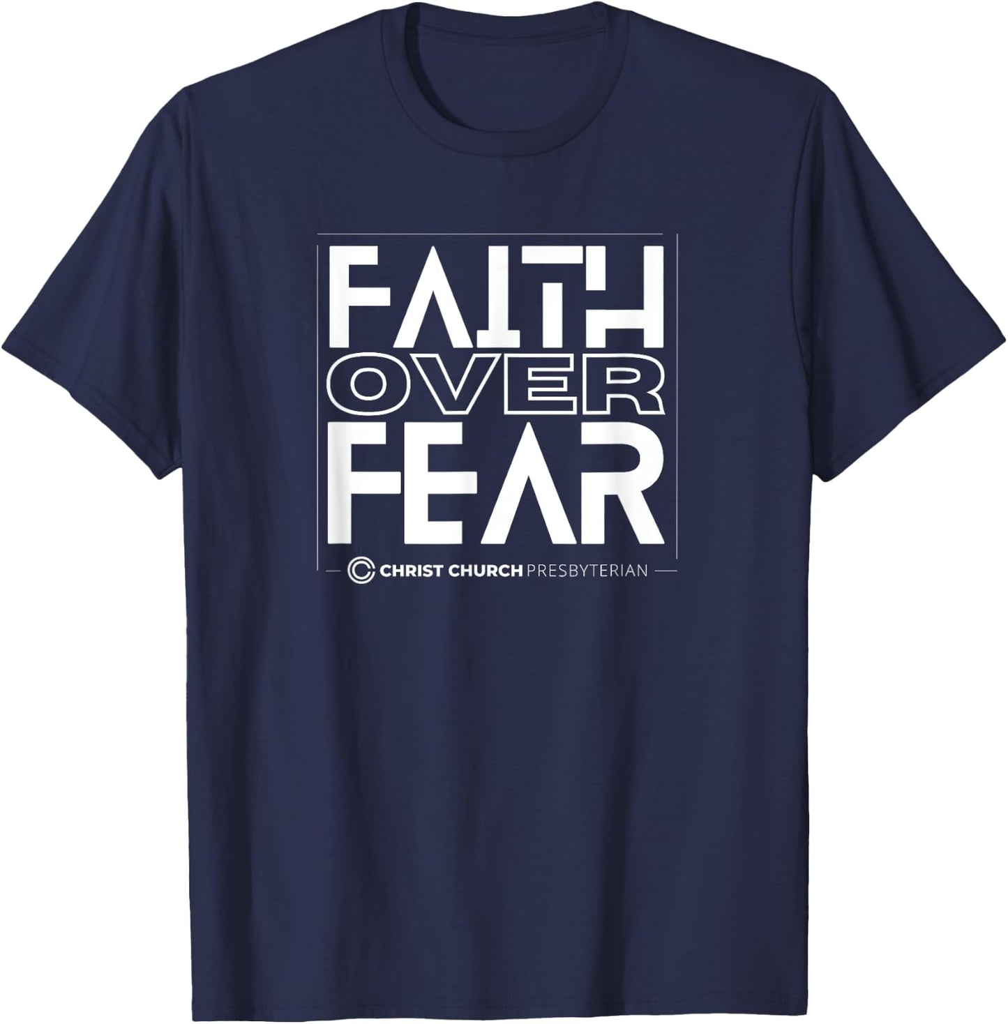 Christ Church Presbyterian Knoxville TN | Faith Front T-Shirt - T-Shirt | Navy