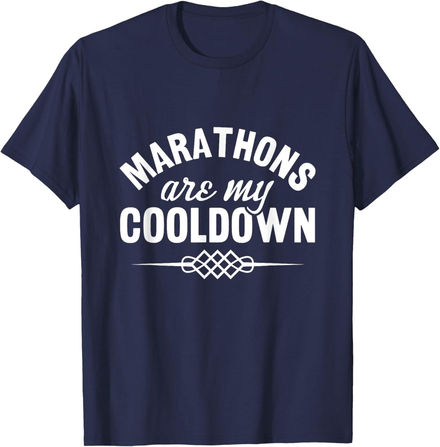 Marathons are my cooldown triathlon T-Shirt - T-Shirt | Navy