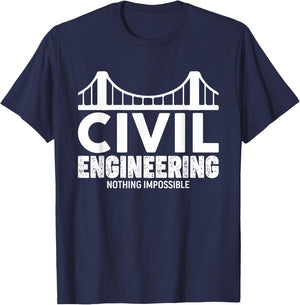 Civil Engineer Truss Structural Engineering idea T-Shirt - T-Shirt | Navy