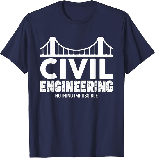Civil Engineer Truss Structural Engineering idea T-Shirt - T-Shirt | Navy