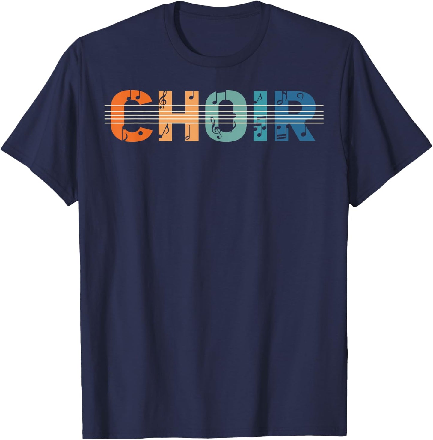 Choir Retro Singer Music Group Teacher Choir Directors T-Shirt - T-Shirt | Navy