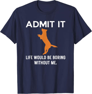 Fox Red Lab Funny Admit Labrador Retriever Dog Mom Men Women T-Shirt - T-Shirt | Navy