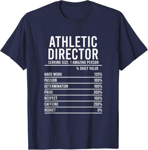 Athletic Director Nutrition Facts Athletic Directors T-Shirt - T-Shirt | Navy