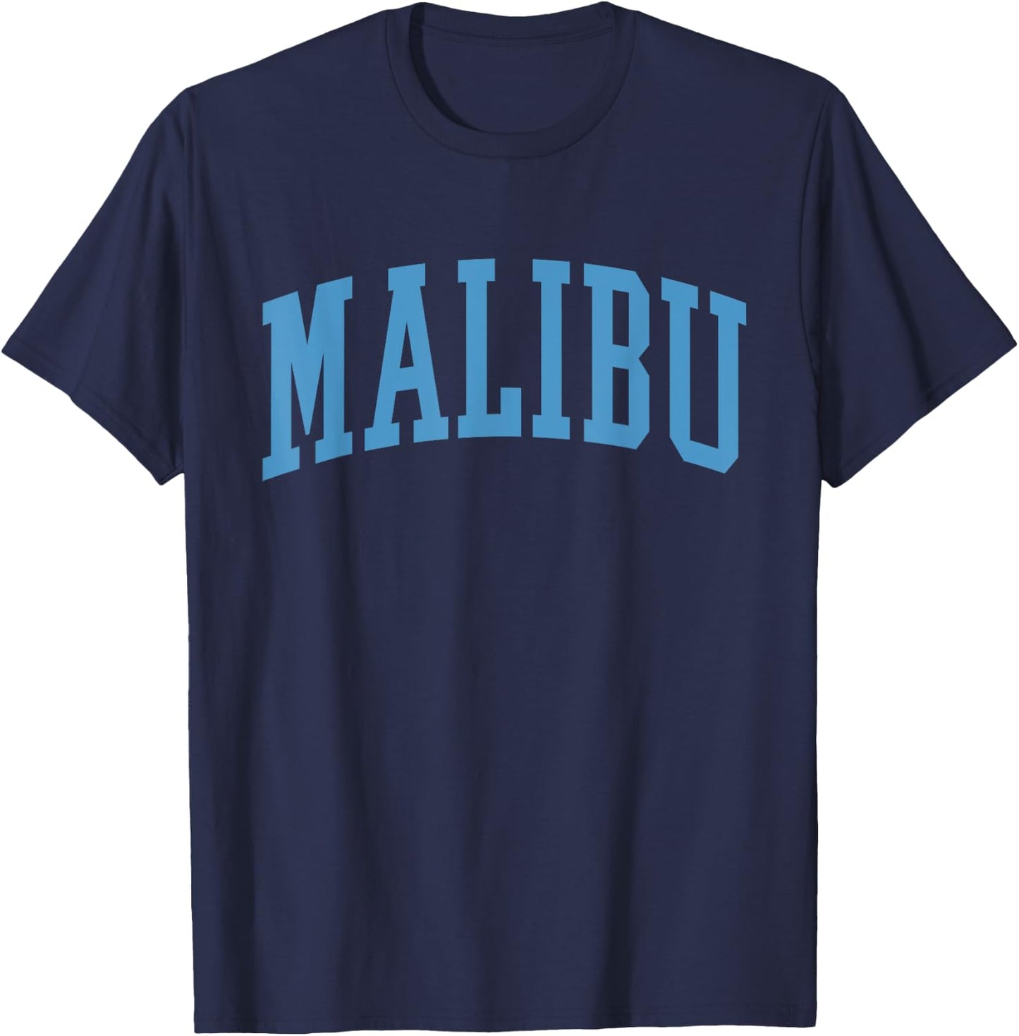 Malibu California Preppy Aesthetic Blue T-Shirt - T-Shirt | Navy