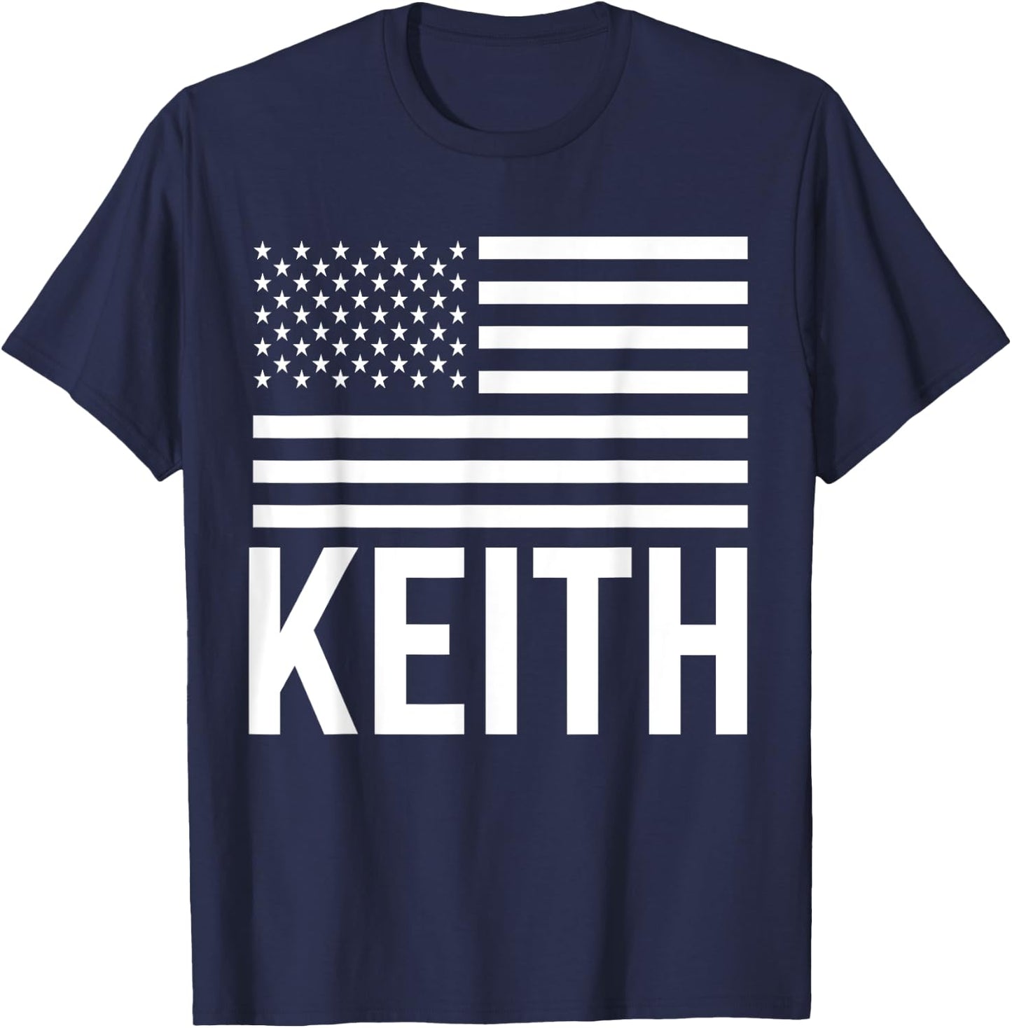 Keith Usa Name Forename Personalized Birthday T-Shirt - T-Shirt | Navy