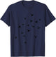 Flying Birds Silhouette In Black T-Shirt - T-Shirt | Navy