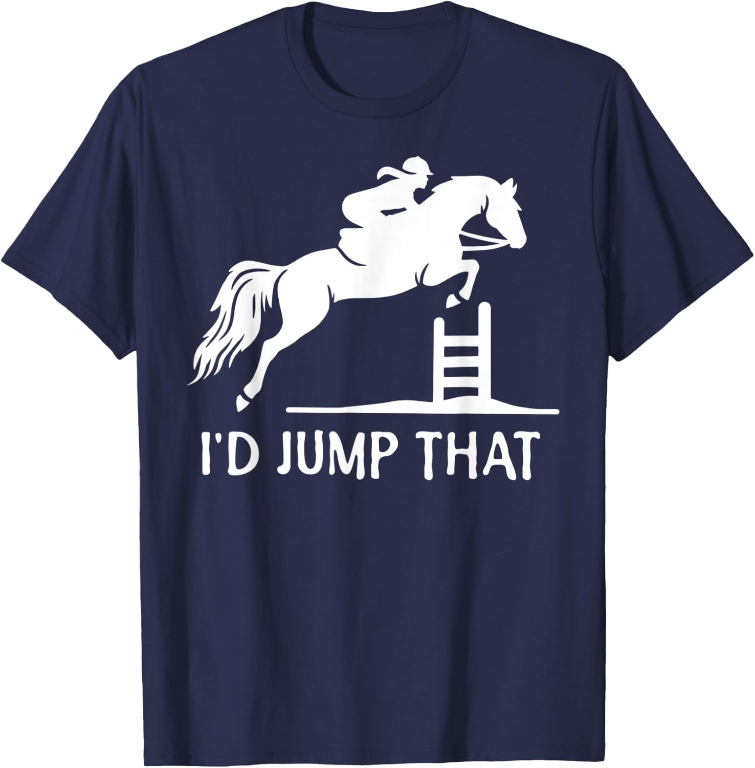 I'd Jump That Funny Show Jumping T-Shirt - T-Shirt | Navy
