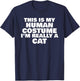 This Is My Human Costume I'm Really A Cat Halloween Humor T-Shirt - T-Shirt | Navy