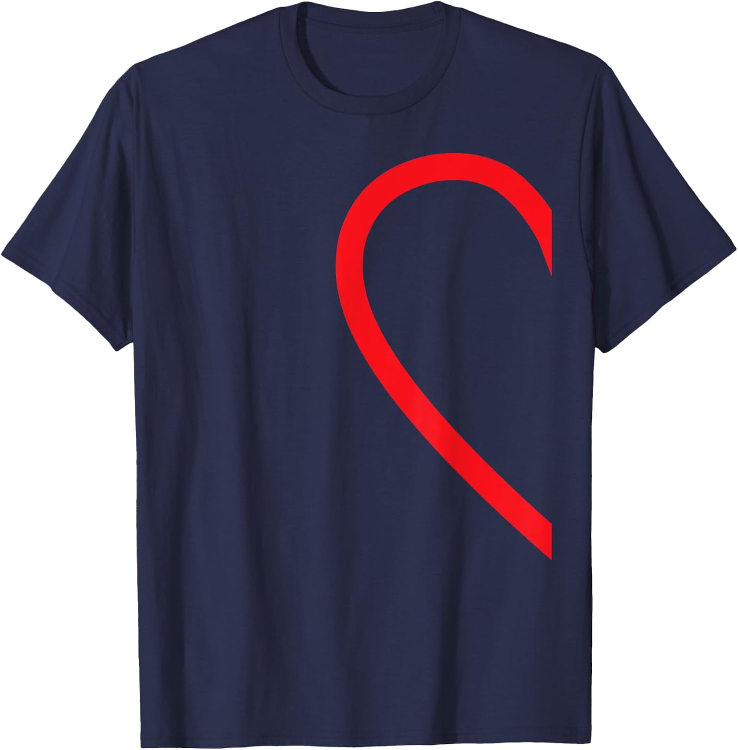 Half Heart Left Hand Side Love Couple Camisa Pareja Ropa T-Shirt - T-Shirt | Navy
