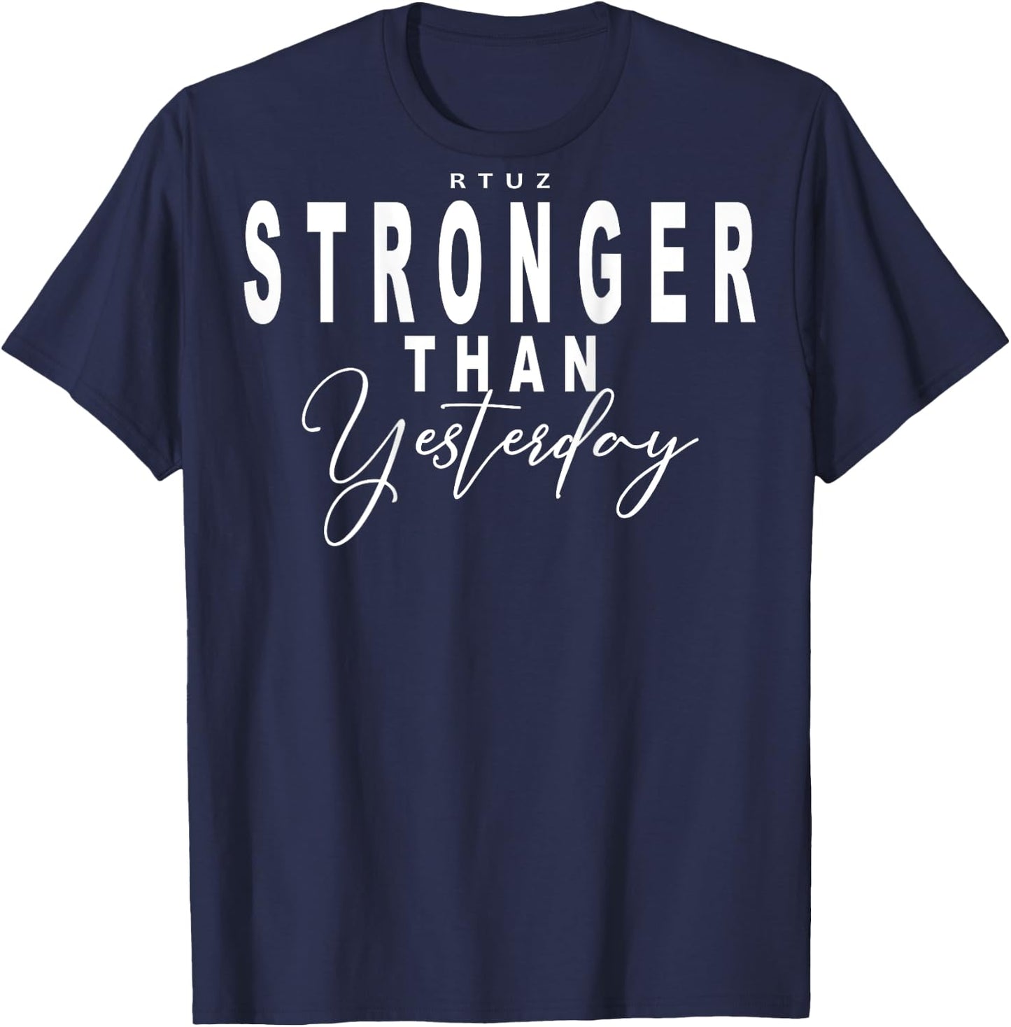 Fitness Quote Y2K Gym Training Back Print Yoga Sport Workout T-Shirt - T-Shirt | Navy