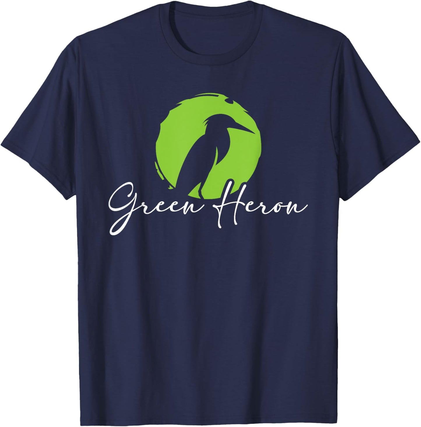 Green Heron - Bird Watching Birder Bird Watcher T-Shirt - T-Shirt | Navy