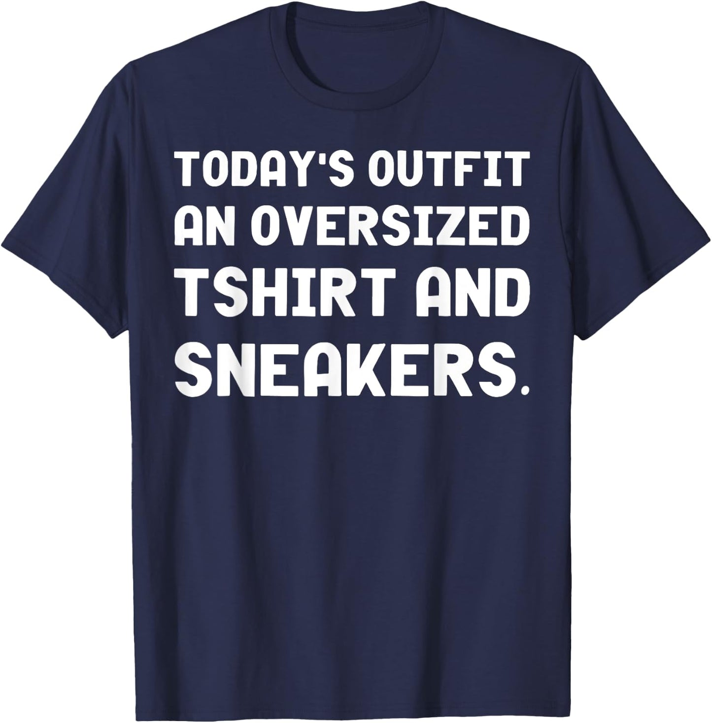 Today's Outfit An Oversized And Sneakers T-Shirt - T-Shirt | Navy