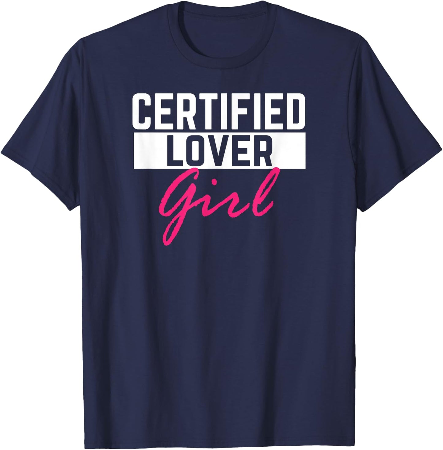 Certified Lover Girl - Fitness Gym Lover Yoga Girl T-Shirt - T-Shirt | Navy