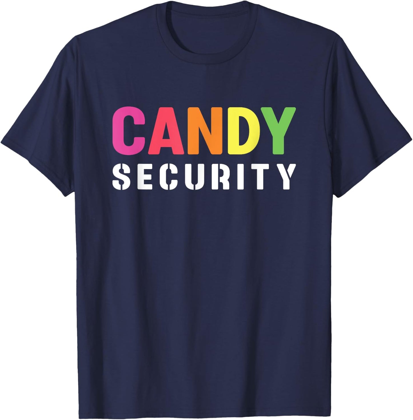 Halloween Costume Funny Candy Security T-Shirt - T-Shirt | Navy