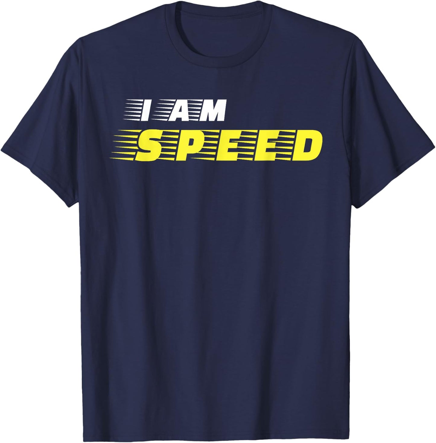 I am Speed Car Racing Fast Person Movie Quote Kids Race T-Shirt - T-Shirt | Navy