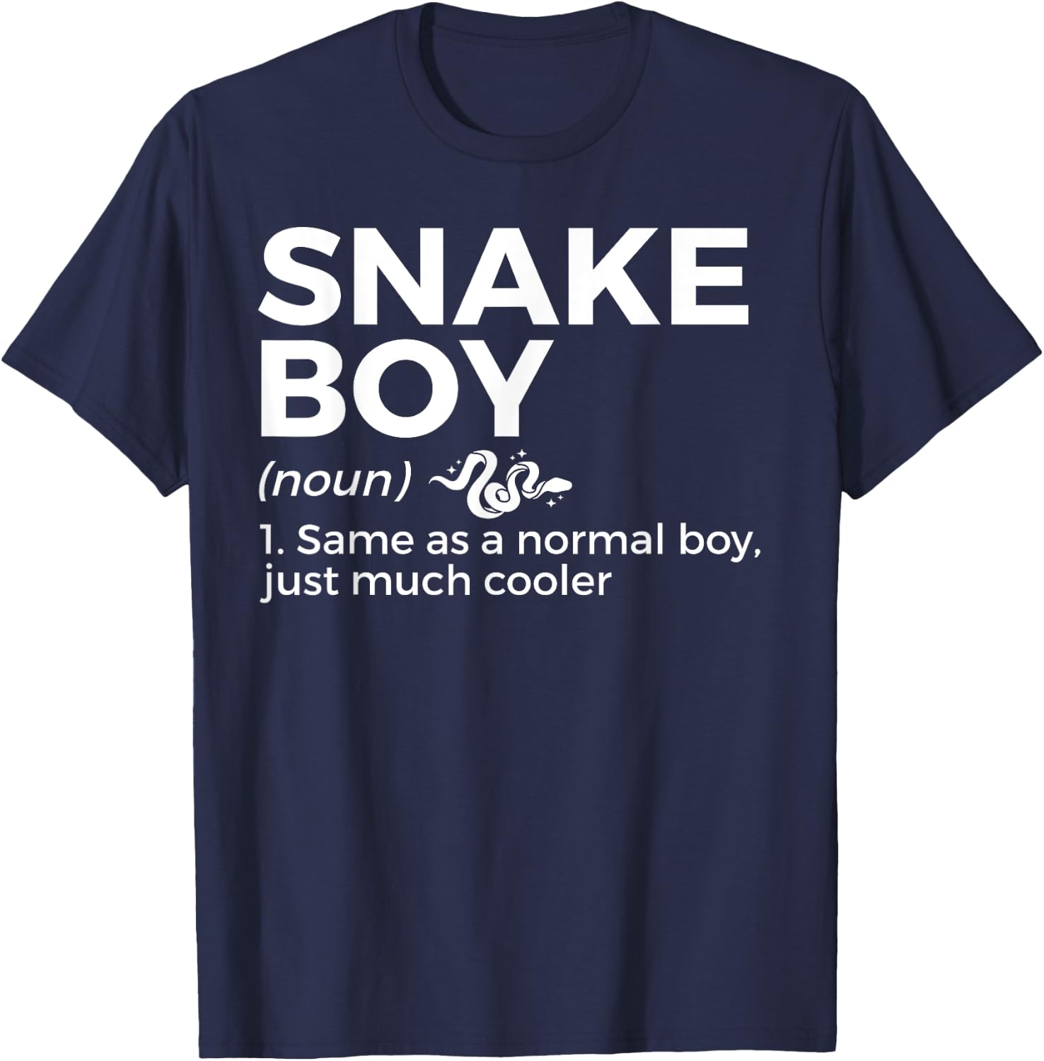 Snake Boy Definition Funny Pet Reptile Lovers T-Shirt - T-Shirt | Navy