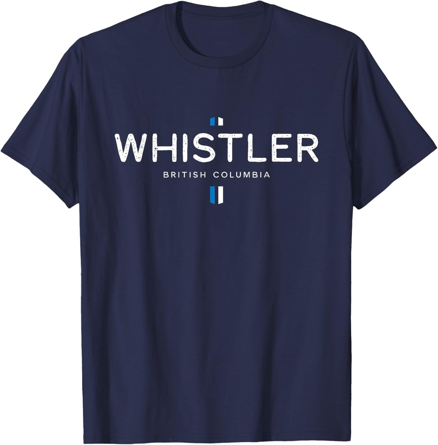 Whistler British Columbia Retro Vintage T-Shirt - T-Shirt | Navy