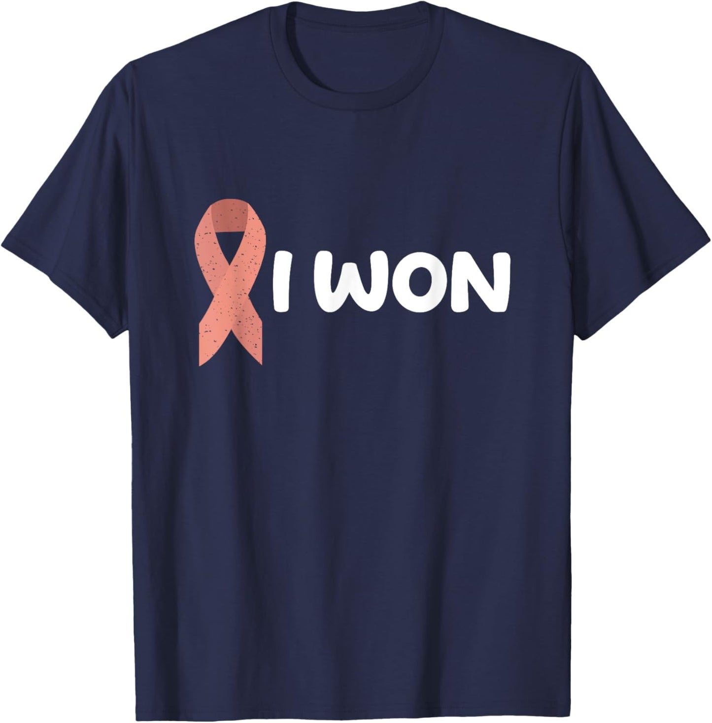 I Won! Endometrial Cancer survivor T-Shirt - T-Shirt | Navy