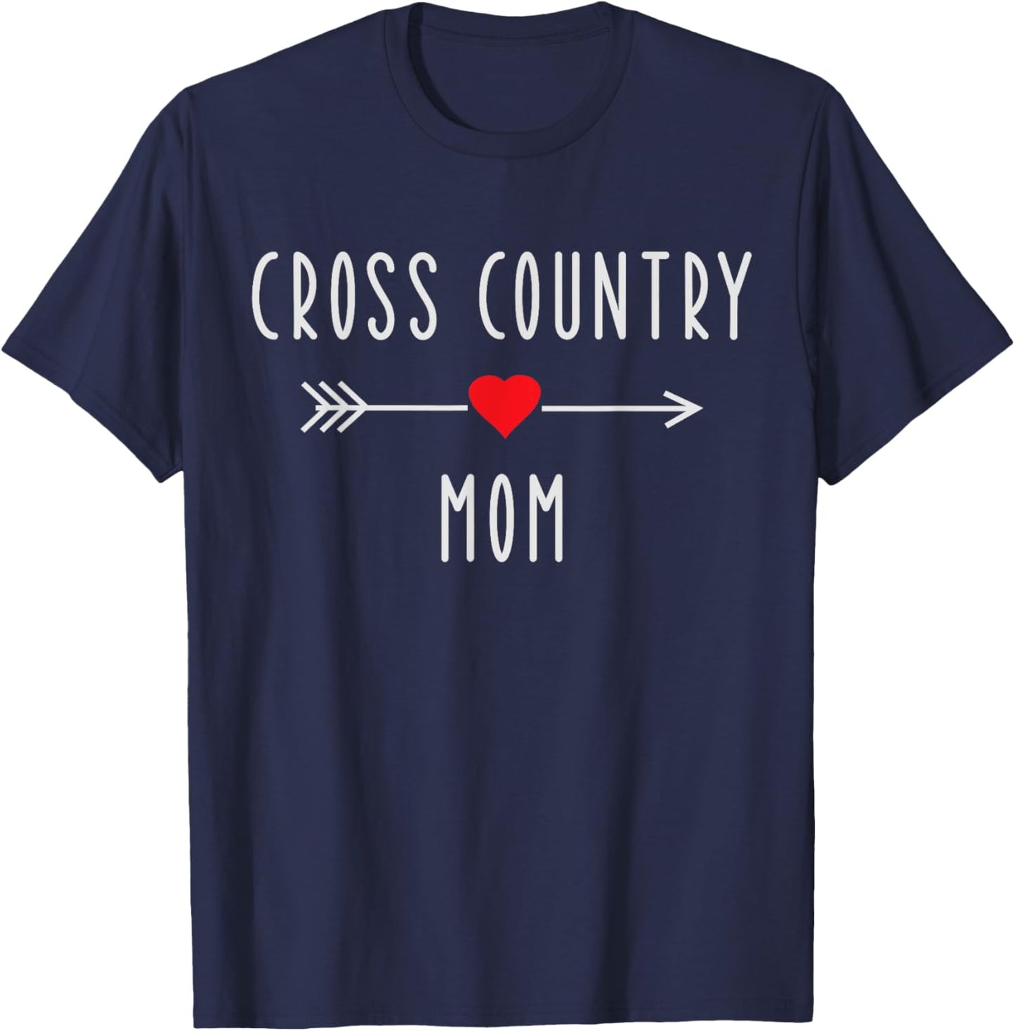 Cross Country Mom Funny Running XC Runner Mom Gift T-Shirt - T-Shirt | Navy