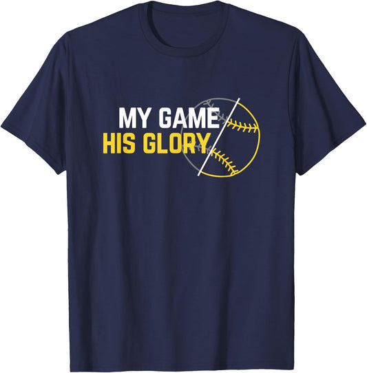 Christian Athlete Baseball Softball T-Shirt - T-Shirt | Navy