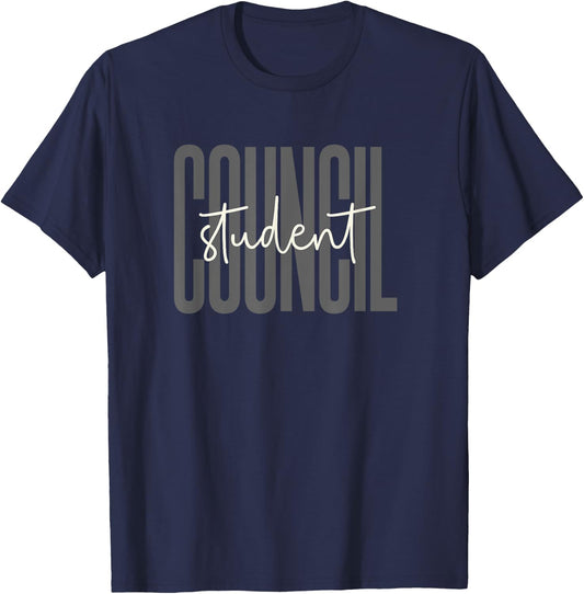 Student Council Groovy World Student Day Men Women Kids T-Shirt - T-Shirt | Navy