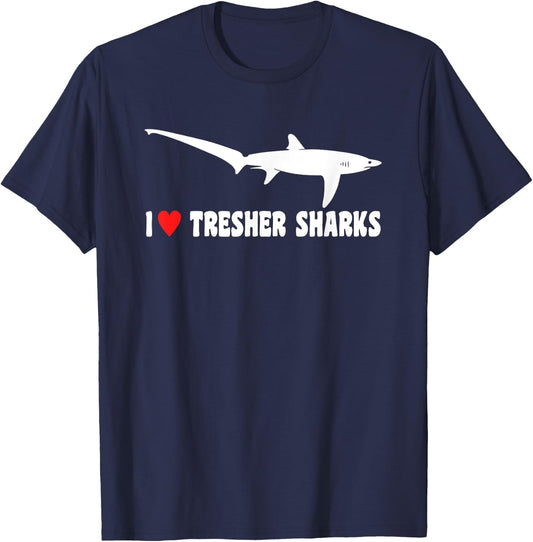 I Love Thresher Shark T-Shirt - T-Shirt | Navy