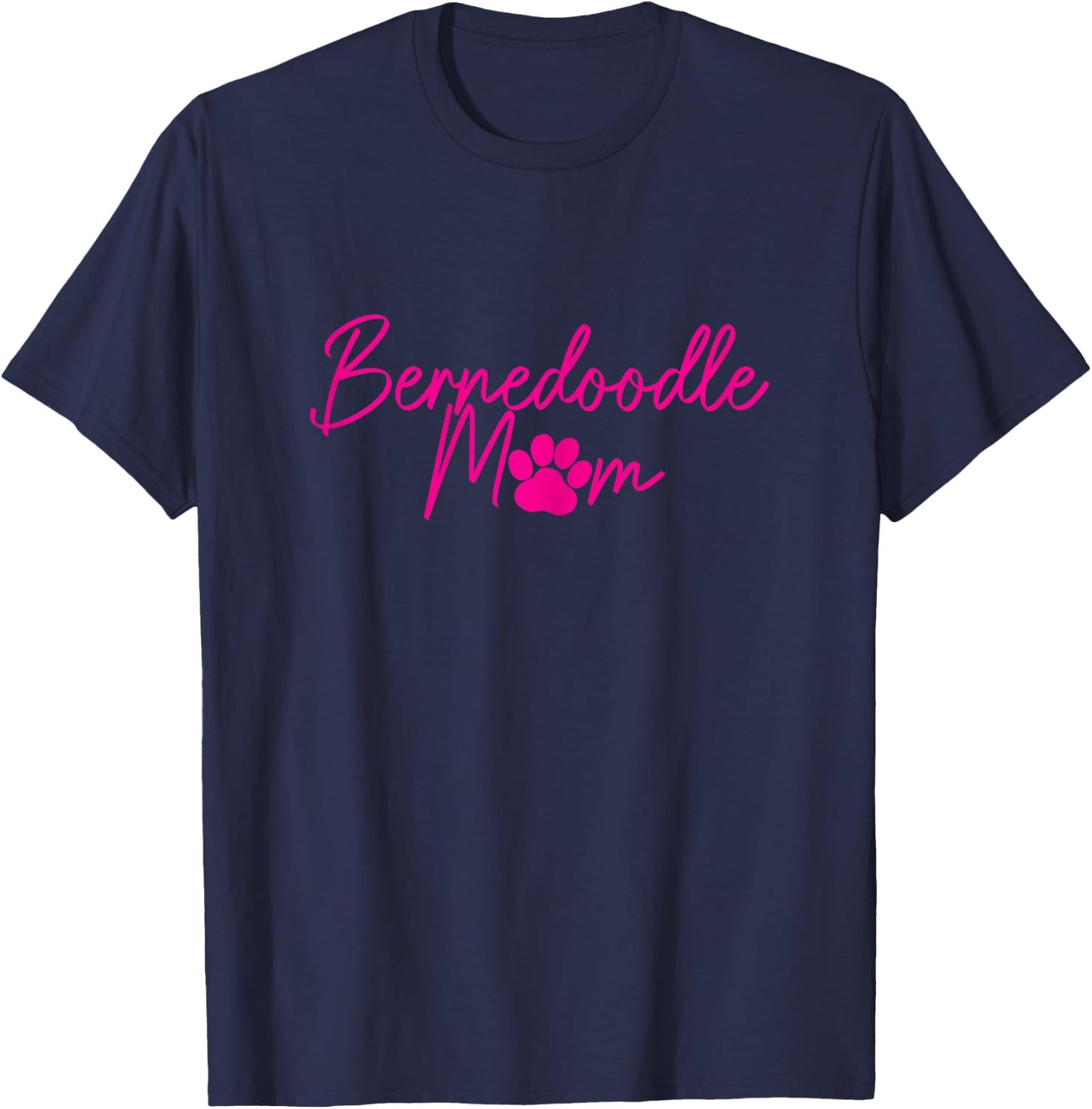 Bernedoodle Mom Doodle Dog Paw Funny Cute Women T-Shirt - T-Shirt | Navy