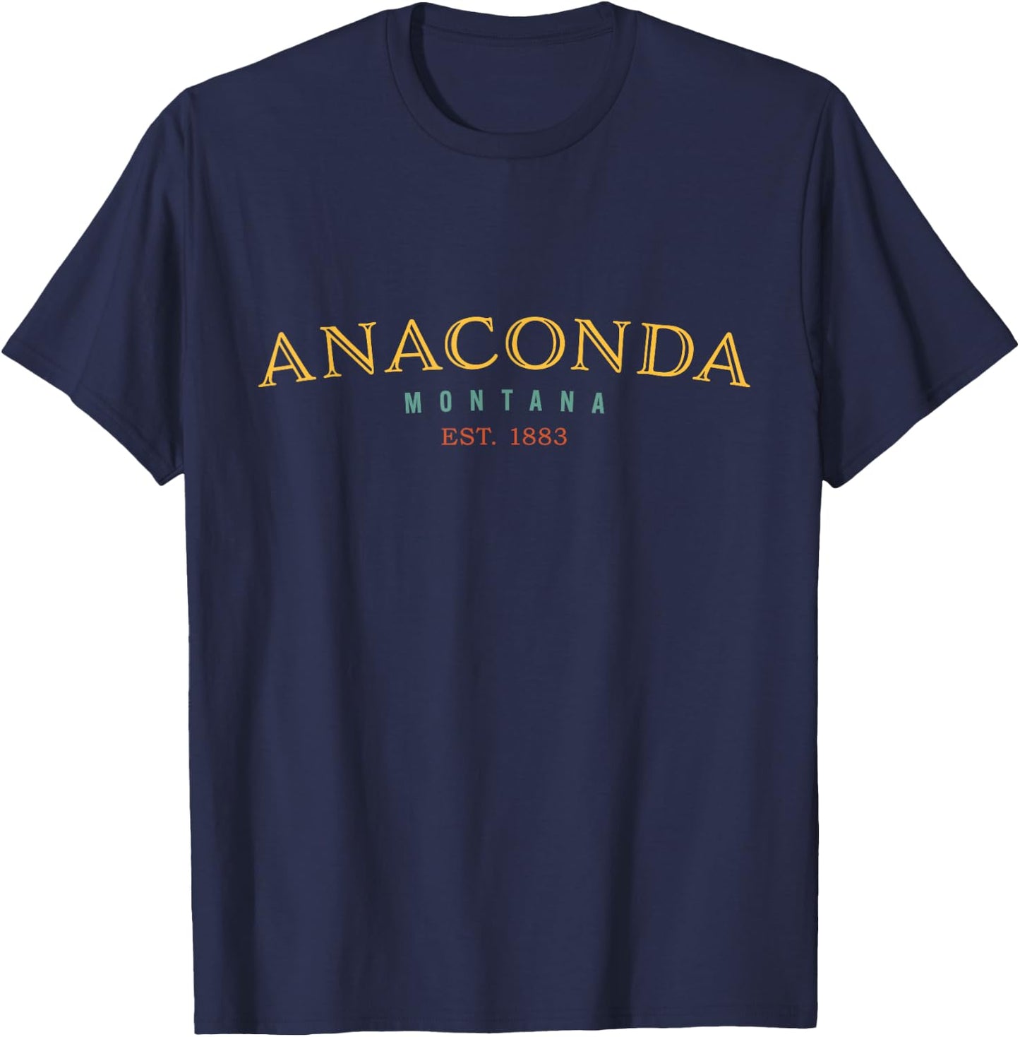 Anaconda Montana MT Hometown T-Shirt - T-Shirt | Navy