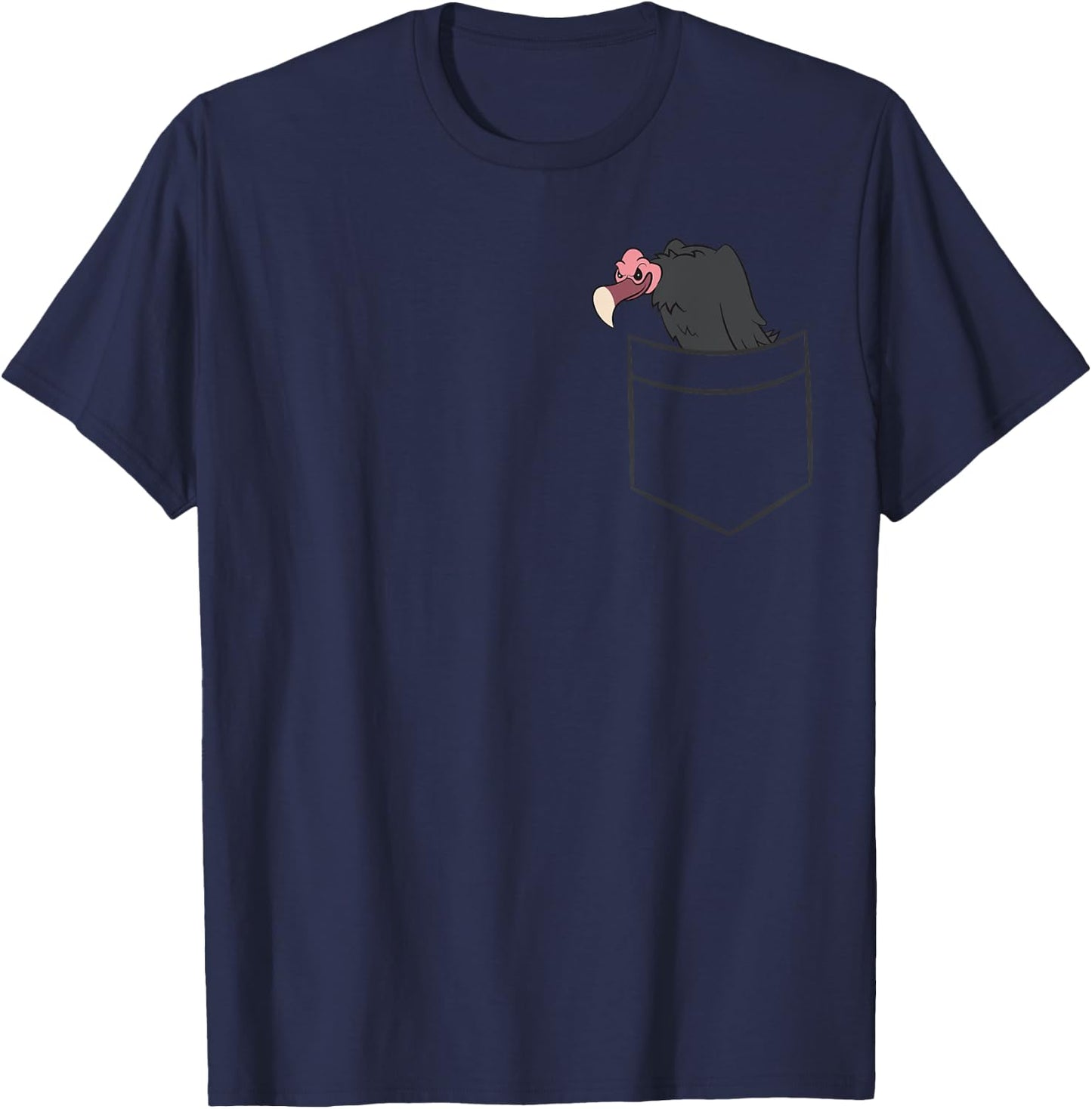 Turkey Vulture In a Pocket Cute Buzzard T-Shirt - T-Shirt | Navy