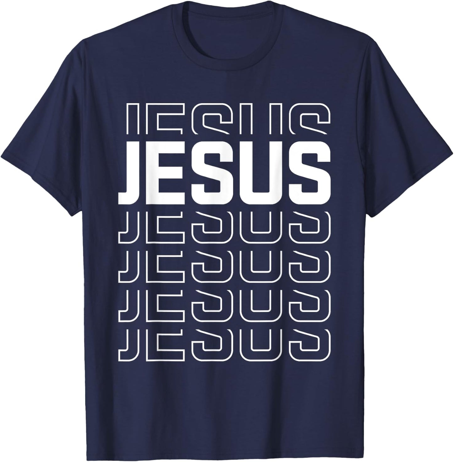 Jesus Shirt Women Men Kids Teens Trendy Christian T Shirt T-Shirt - T-Shirt | Navy