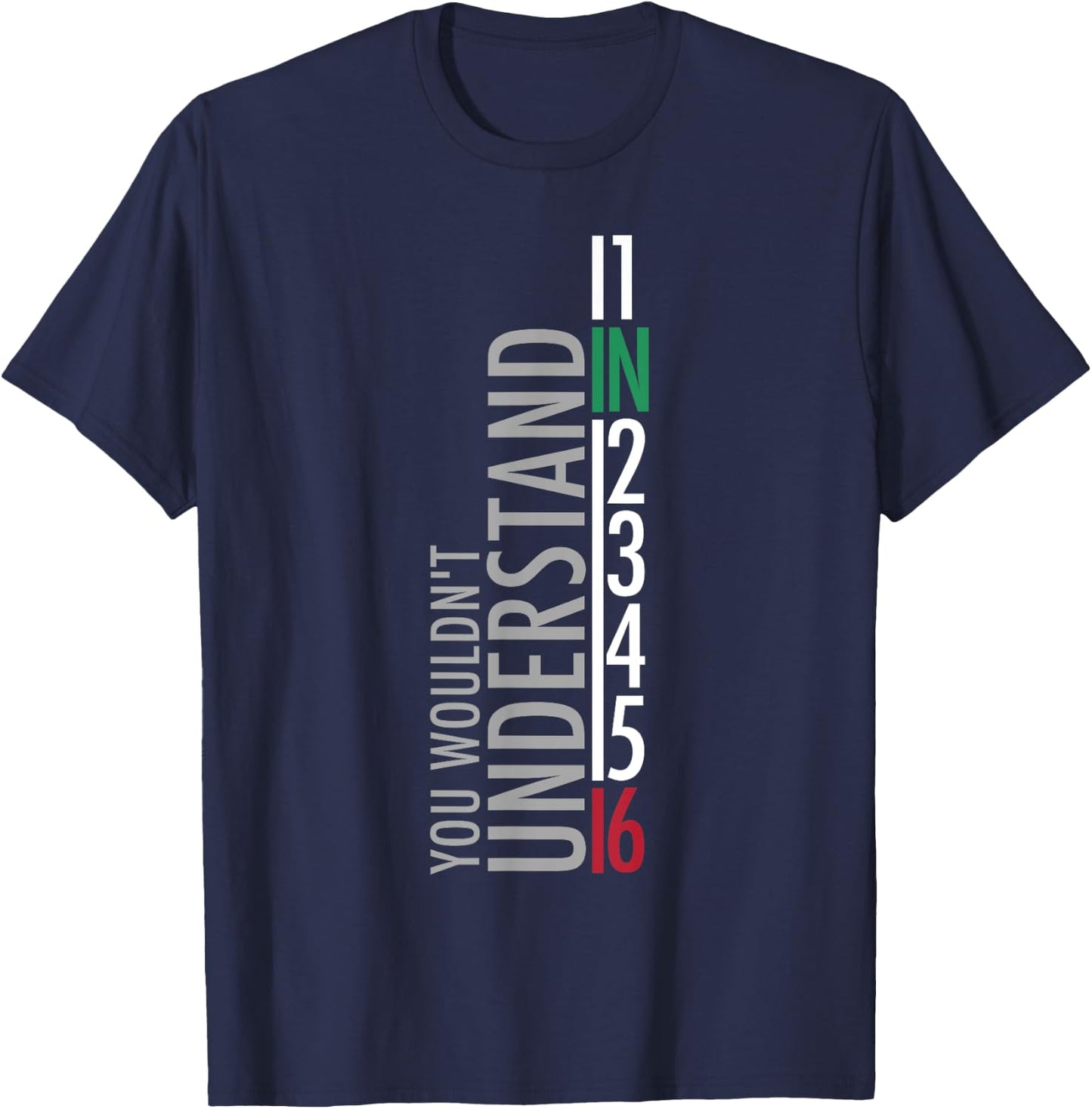 1N23456 Motorcycle Gear Shift Motorcyclist T-Shirt - T-Shirt | Navy