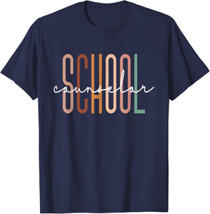 School Counselor Teacher Counseling Office School Guidance Men Women T-Shirt - T-Shirt | Navy