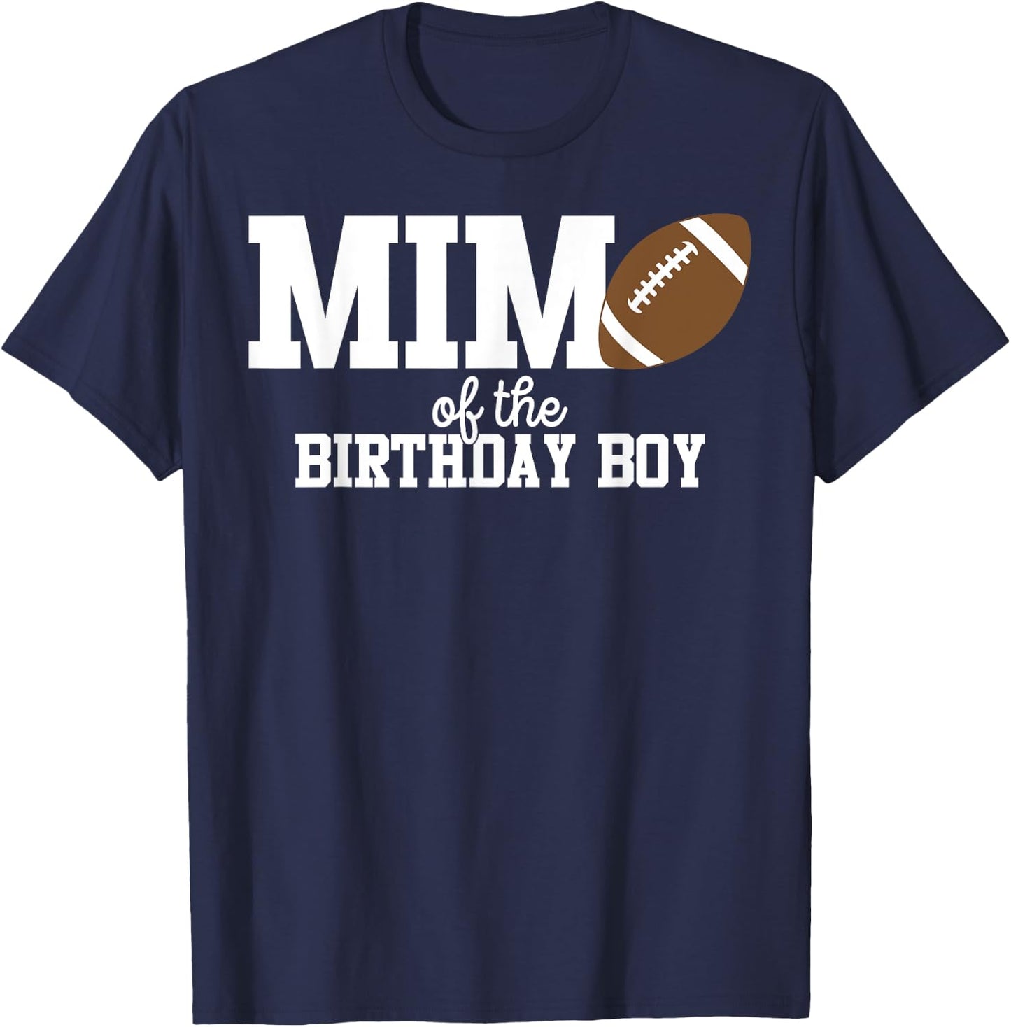 Mimi of the Birthday Boy Football Lover First Birthday Party T-Shirt - T-Shirt | Navy