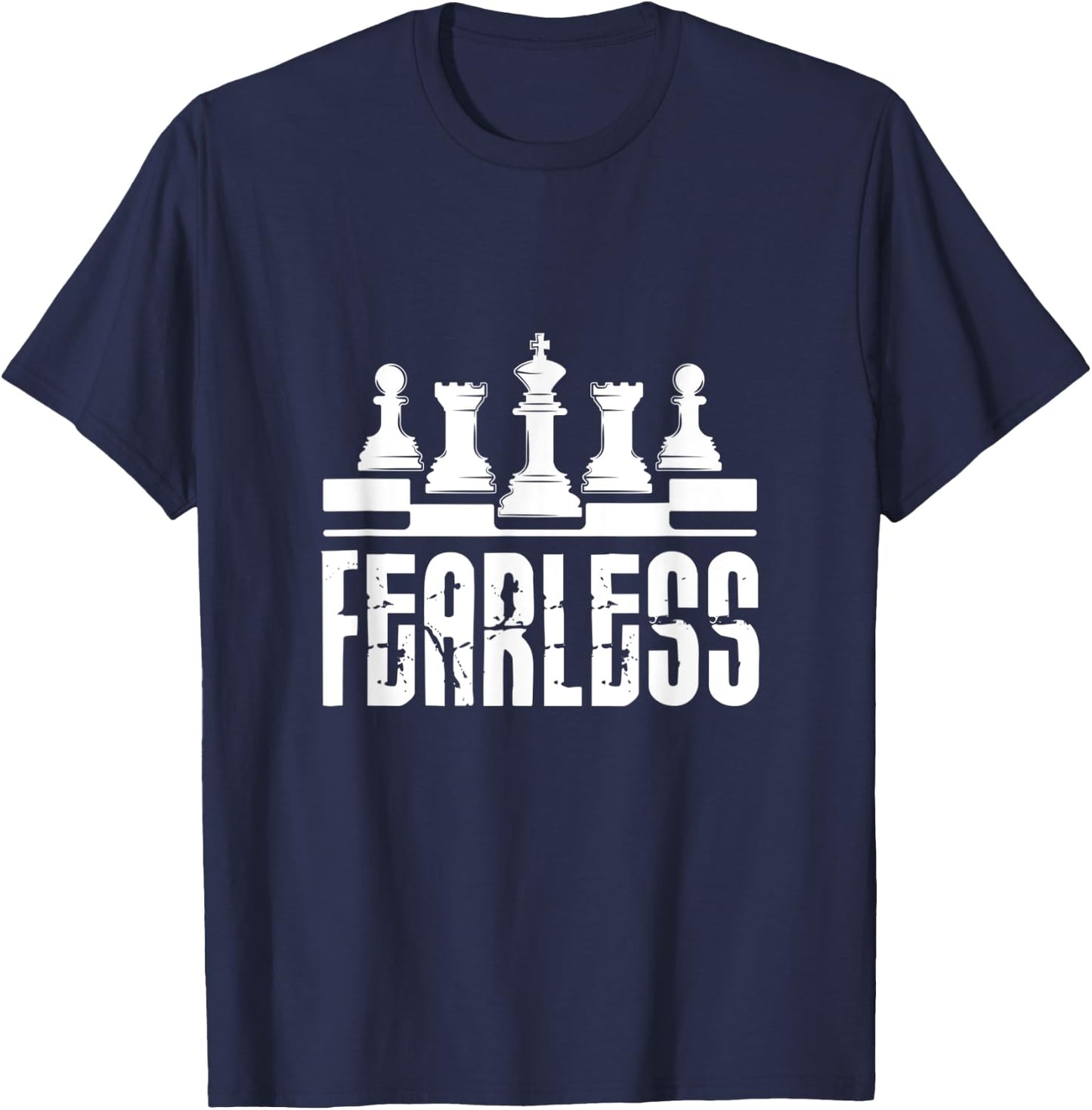 Fearless Chessman Chess Player Master Grandmaster T-Shirt - T-Shirt | Navy