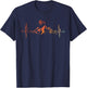 Mountain Bike Art Women Downhill Mountain Biker MTB T-Shirt - T-Shirt | Navy
