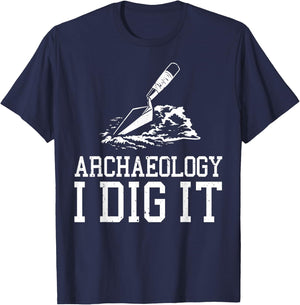 Funny Archeologist Design Men Women Kids Archeology Lovers T-Shirt - T-Shirt | Navy