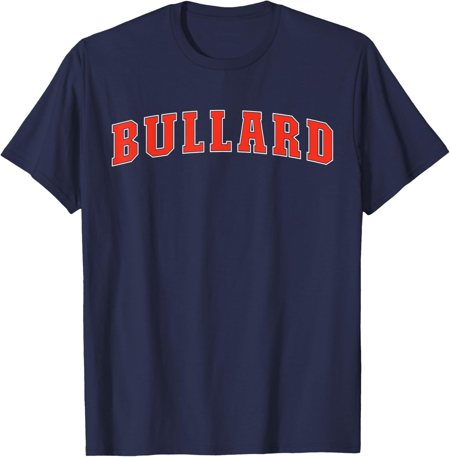 Bullard Texas TX College Style Red Text Bullard T-Shirt - T-Shirt | Navy
